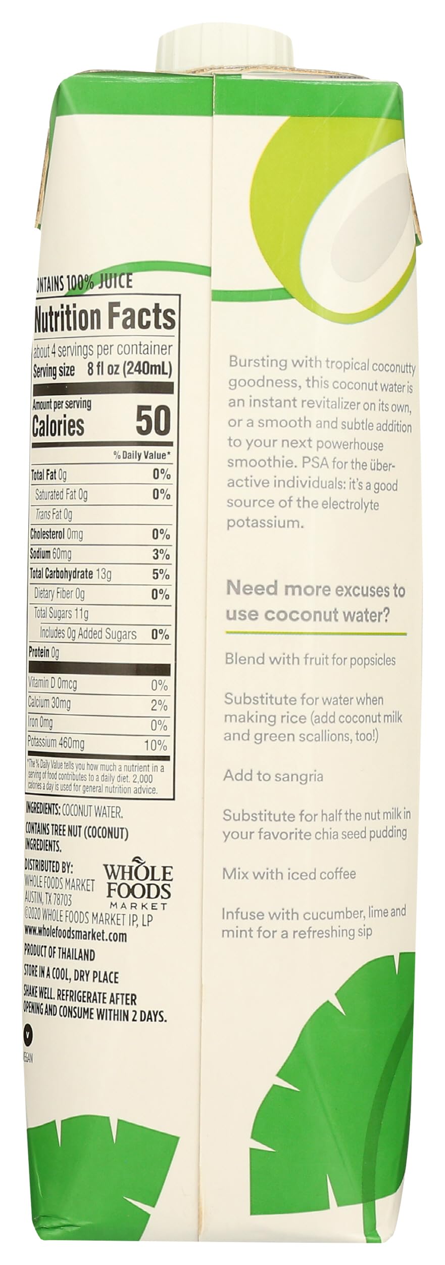 365 by Whole Foods Market, Coconut Water, 33.8 Fl Oz