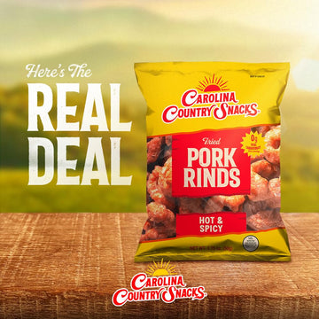Fried Pork Rinds Hot and Spicy 12 bags (1.75oz each)