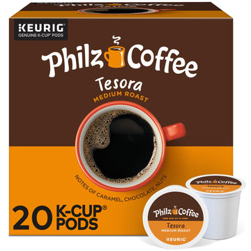 Philz Coffee Tesora K-Cup Pod Coffee, Single Serve Keurig K-Cup Pods, Medium Roast Coffee, 20 count