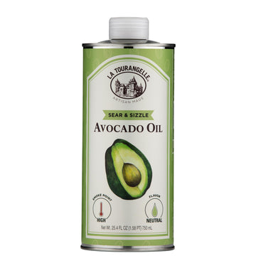 La Tourangelle Avocado Oil, High Smoke Point, 25.4 Fl Oz, Refined Oil for High Heat Cooking and Frying