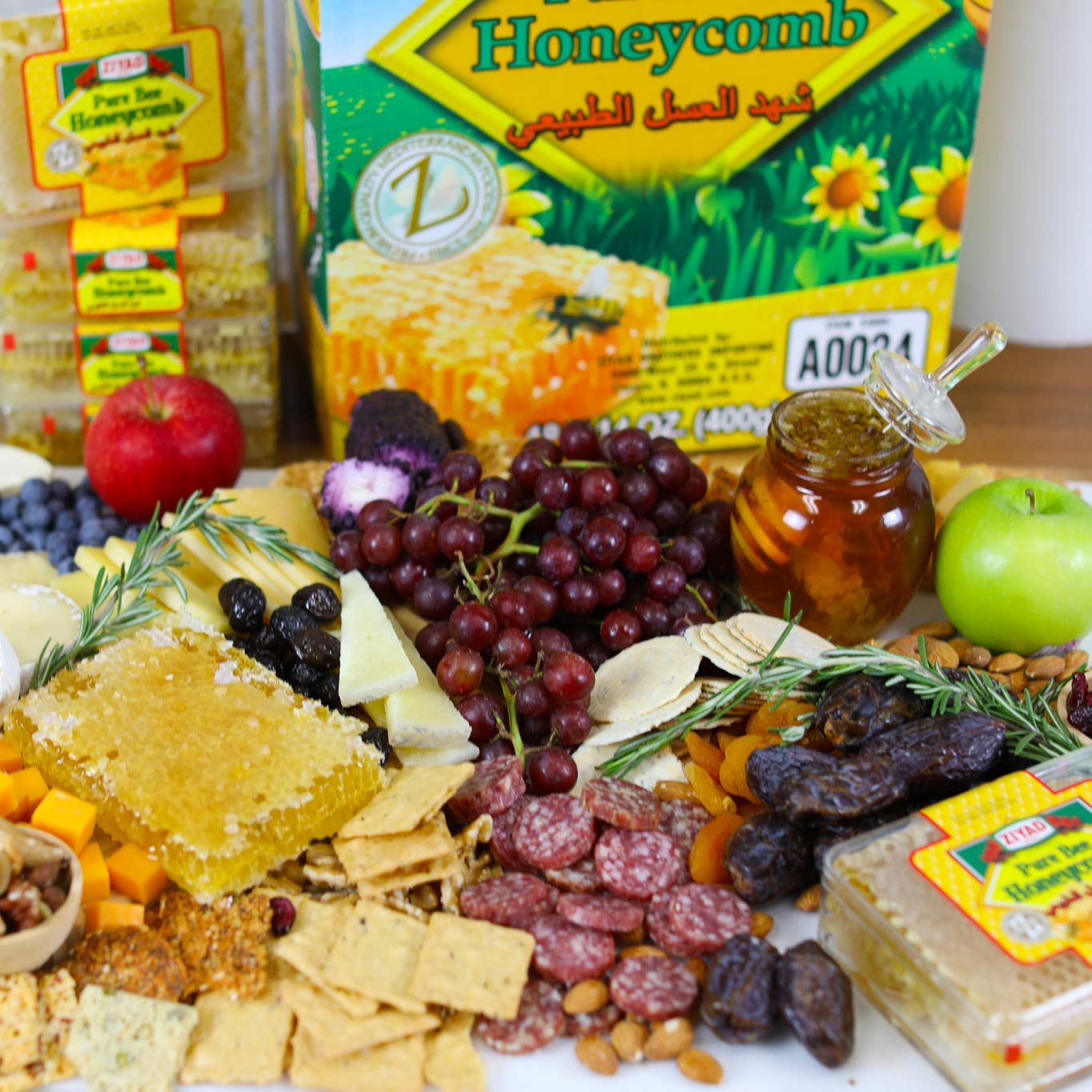 Ziyad Raw All-Natural Honeycomb, 100% Pure Unfiltered Honey Comb, 100% All-Natural, No Additives, No Preservatives, Fresh From T