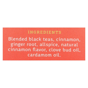 Stash Chai Spice Black Tea - 20 bags per pack -- 6 packs per case.