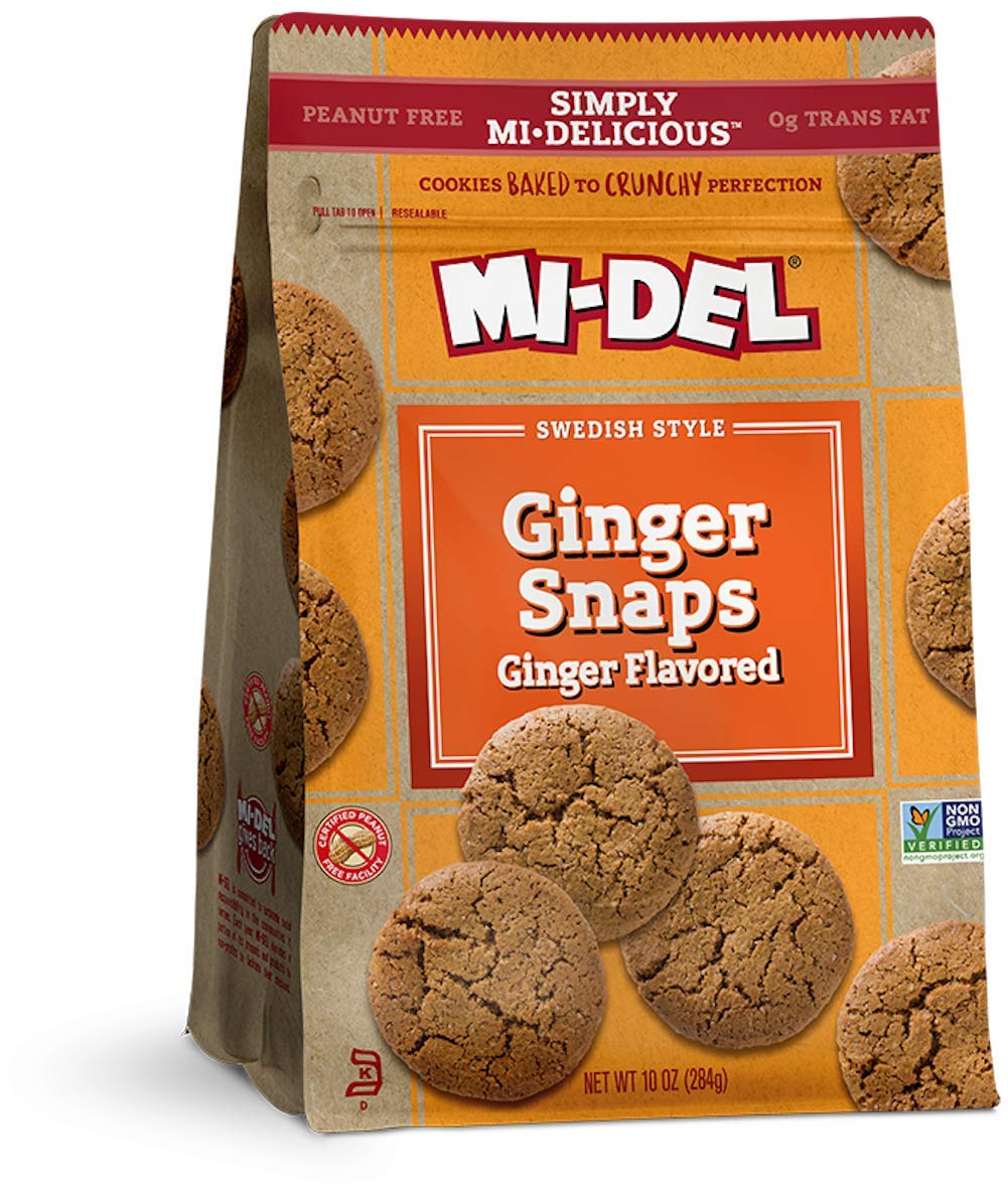 Mi-Del cookies ginger Flavored Snaps 10 Ounce (1 Pack)