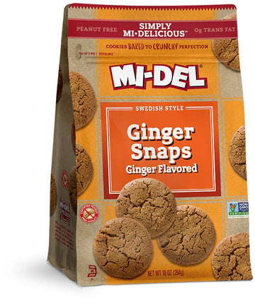 Mi-Del cookies ginger Flavored Snaps 10 Ounce (1 Pack)