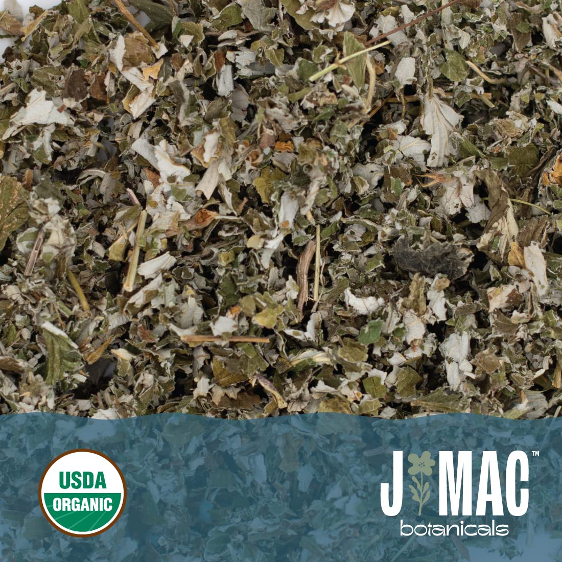 J Mac Botanicals, Organic Red Raspberry Leaf, Herbal Tea (4 Ounce Bag 50+ Cups) Cut & Sifted Dried Leaf