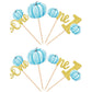 24 Pcs Pumpkin One Cupcake Toppers Glitter 1St Birthday Pumpkin Cupcake Picks Baby Shower Pumpkin Cake Decorations For Baby Show