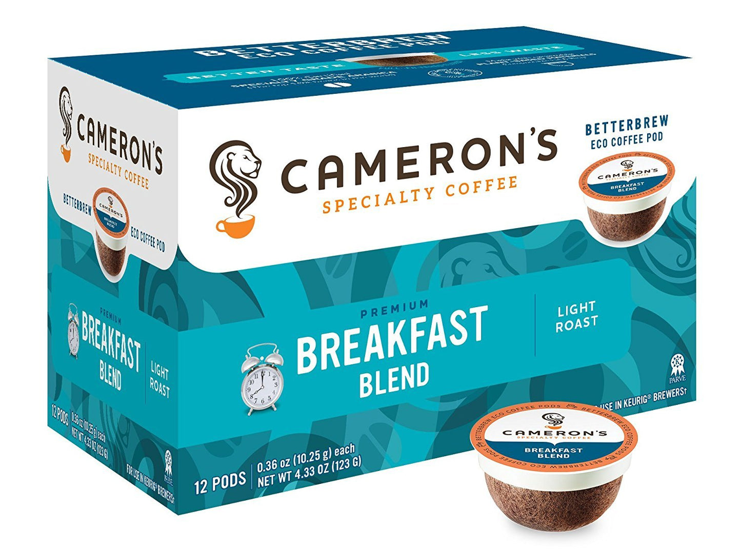 Cameron s Coffee Single Serve Pods, Breakfast Blend, 12 Count (Pack of 6)