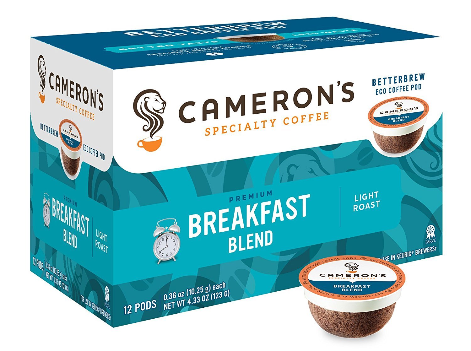 Cameron s Coffee Single Serve Pods, Breakfast Blend, 12 Count (Pack of 6)