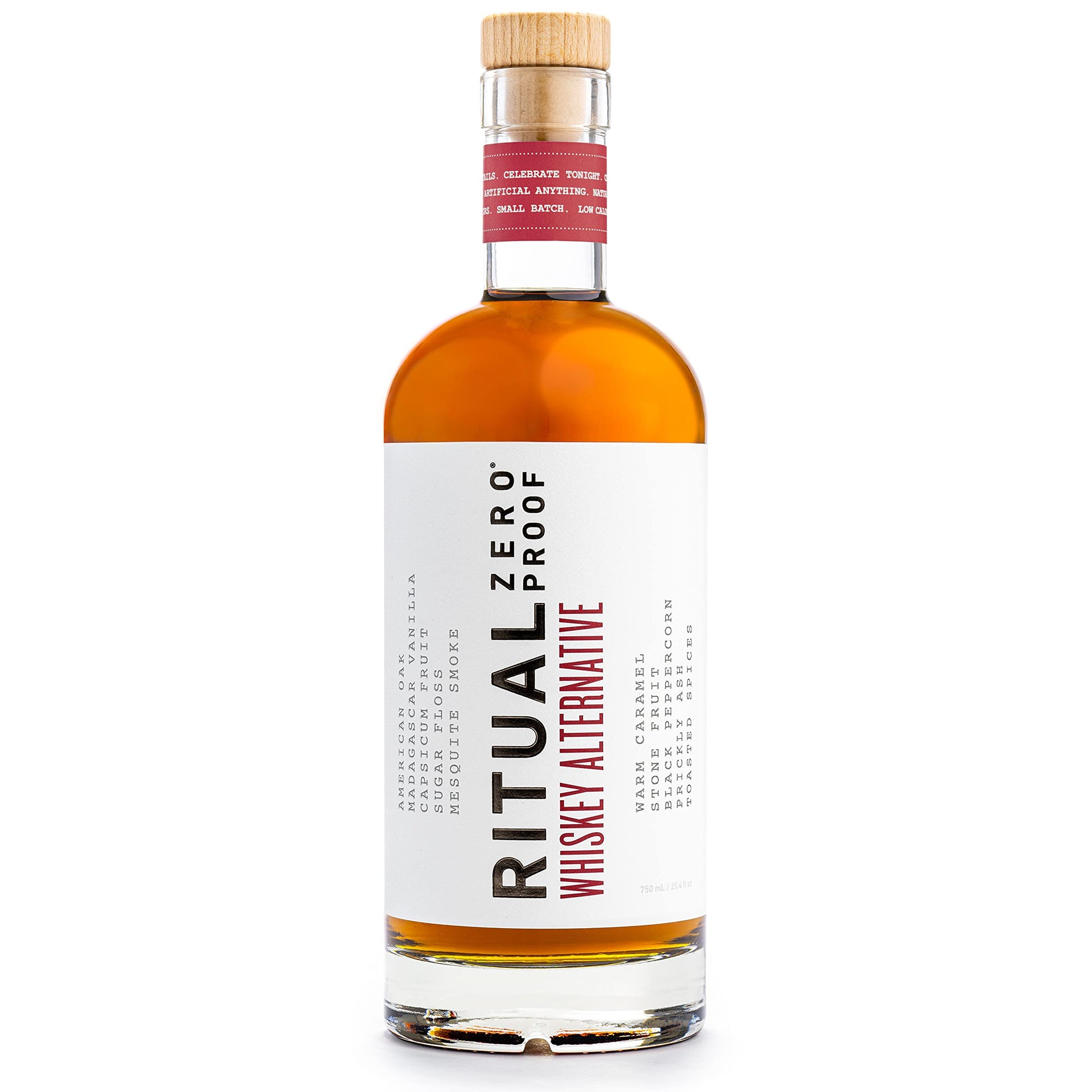 Ritual Zero-Proof Whiskey Alternative - Non-Alcoholic Spirit, 25.4 Fl Oz, Award-Winning, Only 5 Calories, Sustainably Made in USA