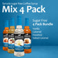 Syruvia Coffee Syrup Variety Pack Sugar Free Vanilla  Caramel  Hazelnut & Salted Caramel Kosher  25.4 fl oz bottles - Elevate Your Coffee Experience!