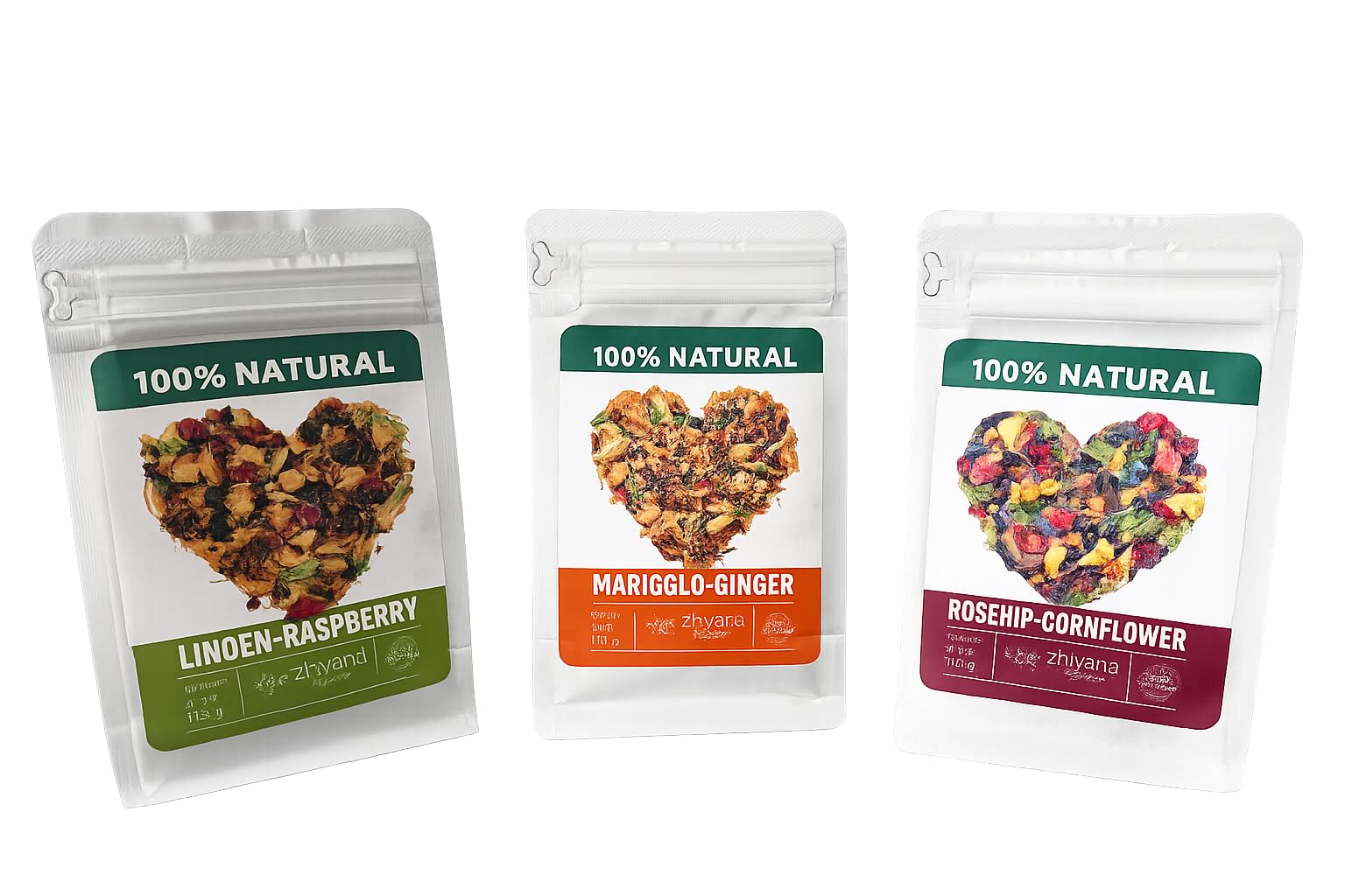 Herbal Tea Gift Set For Women - 3 Energy Blend Free Loose Leaf Herbal Tea Blends With Wildcrafted Herbs & Fruits - Perfect For Birthdays  Valentines Day  Get Well Soon  Self Care & Thank You Gifts