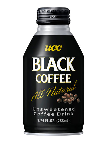 UCC Ready to Drink Black Coffee, All Natural, Unsweetened, 9.74 FL OZ, Pack of 24