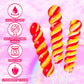 18 Pack Strawberry Red And Yellow Twisty And Swirl Lollipops Candy, Swirl Candy Lollipops Individually Wrapped Bulk, Kid'S Sucke