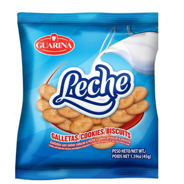 2 Set- Guarina Galletas Dulces Ideal con Leche (Sweet Crackers) Contains: Wheat, Milk and Soy 45g
