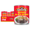 La Costea Refried Black Beans - Ready-to-Eat Canned Refried Beans for Mexican Food, Mexican Rice, Nacho Bean Dip, Bean Burrito, 