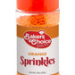 Bakers Choice Orange Sprinkles For Baking - Jimmies Sprinkles For Ice Cream Toppings - Dairy Free, Kosher 2.8 Oz.