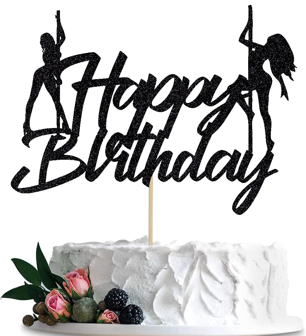 Bd1 Biabisd Pole Dance Cake Topper Funny Sexy Pole Dancer Cake Decorations Perfect For Pole Dancer Party Birthday Decorations Fu