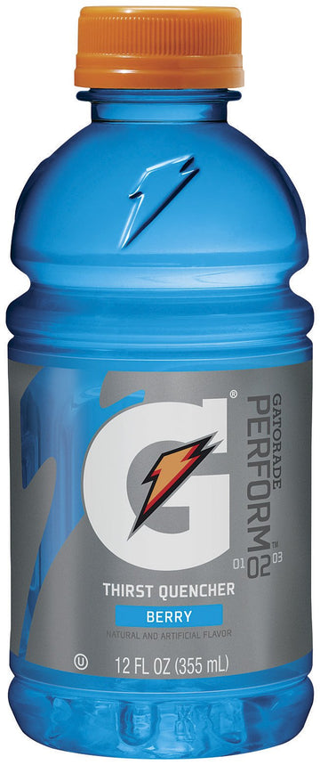 Gatorade Thirst Quencher Berry, 12 Fl Oz Bottles, Pack of 24 - Hydrating Sports Drink for Energy and Recovery
