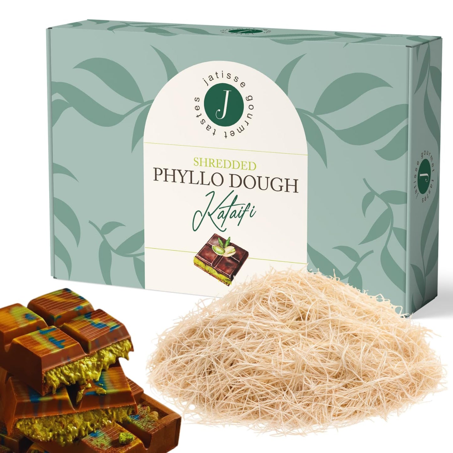 Jatisse Premium Dried Kataifi 500g (1.1 lb) Perfect for Viral Dubai Chocolate Bar Pistachio Stuffed Desserts Knafeh, Kunafa, and