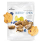 Blueberry Snacks Lemon Crispy Bites, All-Natural Individually Wrapped Lemon Blueberry Cookies Snacks, Made in USA, 108 Count, 1.