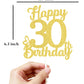 30 Birthday Cake Toppers-Gold Glitter, Thirty Cake Topper, 30 Cake Topper, 30Th Birthday Decorations,30Th Birthday Cake Topper,