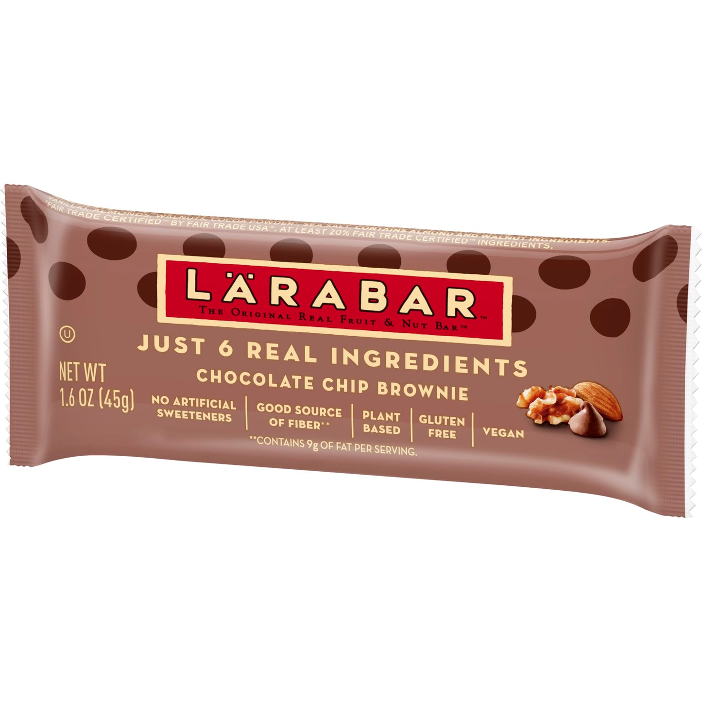 LÄRABAR Chocolate Chip Brownie Fruit & Nut Bar, Gluten Free Vegan, 16 Count, Model 21908418681