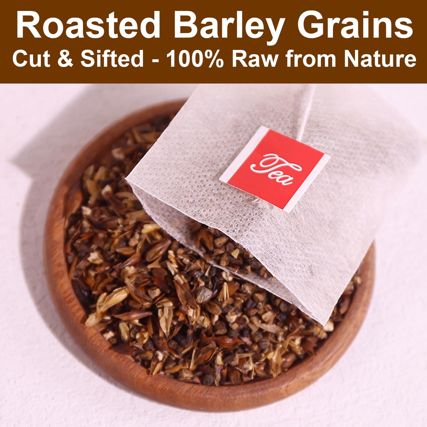 FullChea Barley Tea - Premium Roasted Barley Grain, Caffeine-Free, 50 Count
