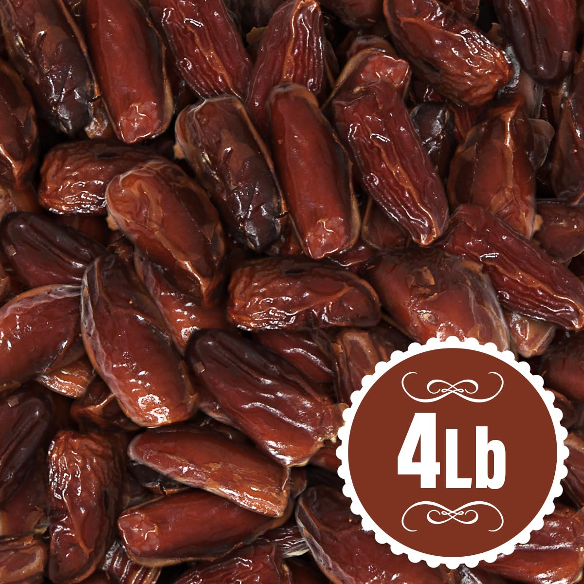 TIVOZY Pitted Dates, Bulk 4lbs Pack, Delicious Deglet Noor Dates for Baking, Energy Bites, and Salads