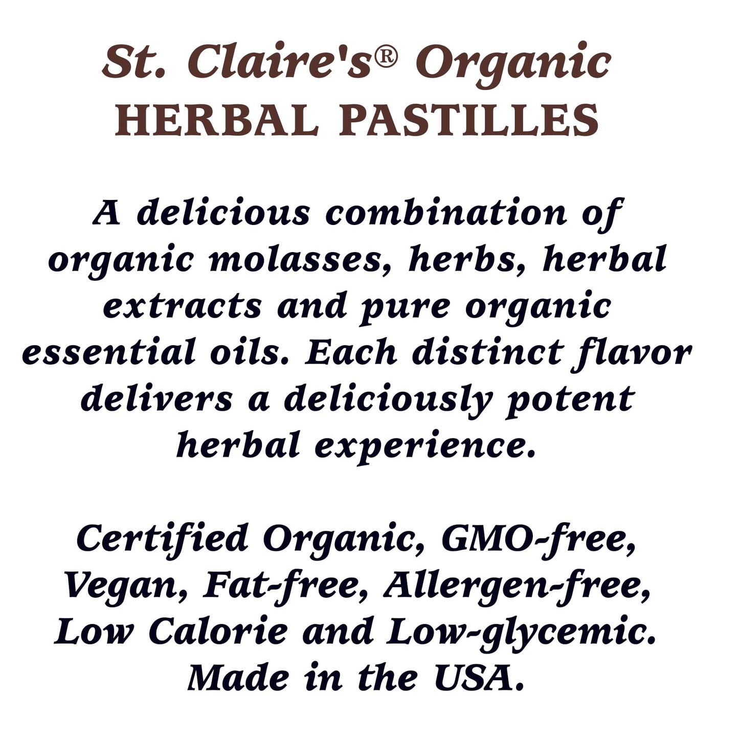 St. Claire'S Organic Herbal Pastilles, (Cinnamon, 1.5 Ounce Tin, Bundle Of 3) | Gluten-Free, Vegan, Gmo-Free, Plant-Based, Aller