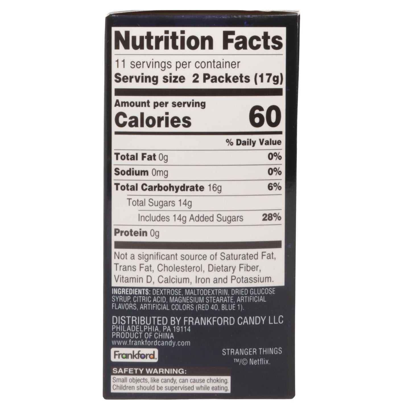 Frankford Stranger Things Candy, Vanilla Sticks with Fruit Flavored Powder, 22 Packets, 6.52 Ounces