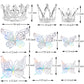30 Pieces Mini Crown Cake Topper Small Silver Crown Mini Tiara With 3D Silver Butterfly Decoration For Flower Arrangements Crown