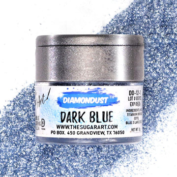 Dark Blue Edible Glitter for Drinks, Cocktails, Cake Decorating, Strawberries, Chocolates & More | No Taste | 4g | 100% Food-Saf