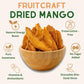 Fruitcraft Dried Mango No Sugar Added 5.5Lbs | Pure, Fresh Mango Chunks Flavor In Bulk | All-Natural Dried Mangoes For Snacking, Baking, And More | Enhanced Dry Fruit Mango Slices