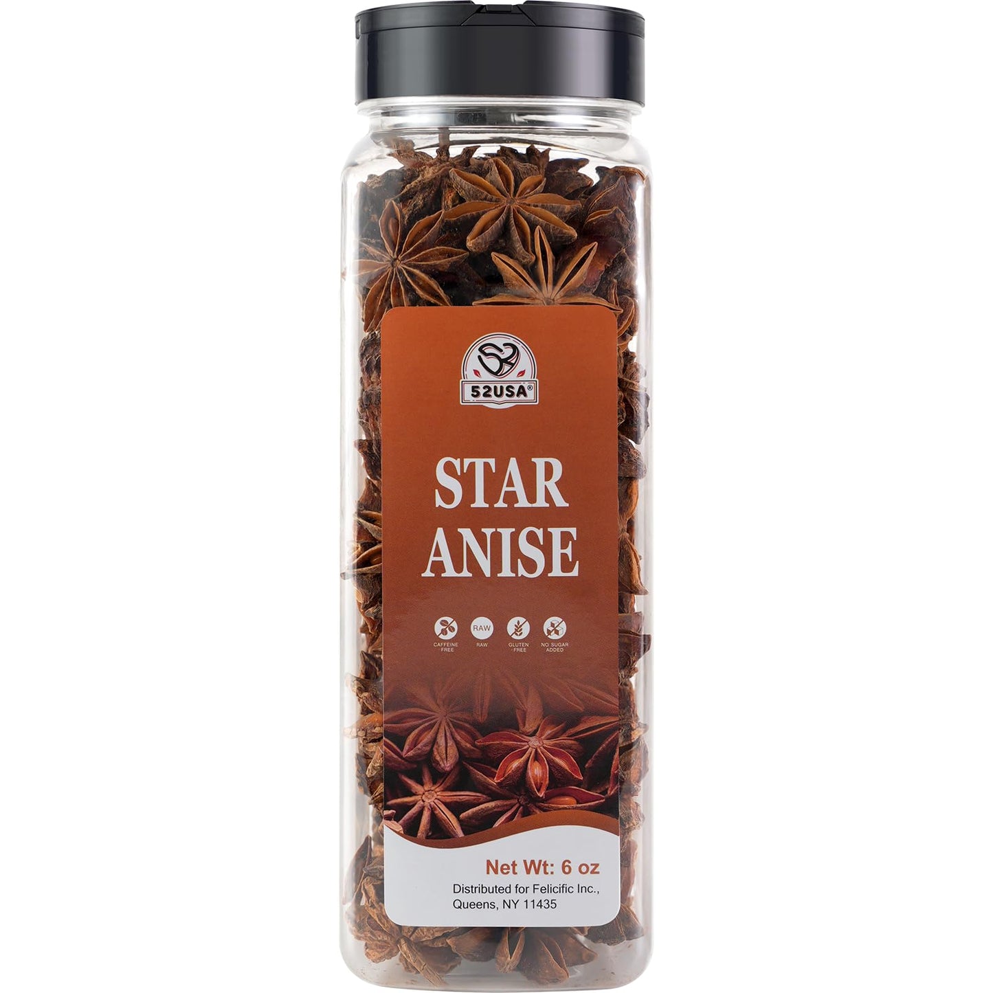 52Usa Star Anise, 6Oz - Whole Dried Star Anise Pods In Bottle, Aromatic Spice For Cooking, Baking, And Teas