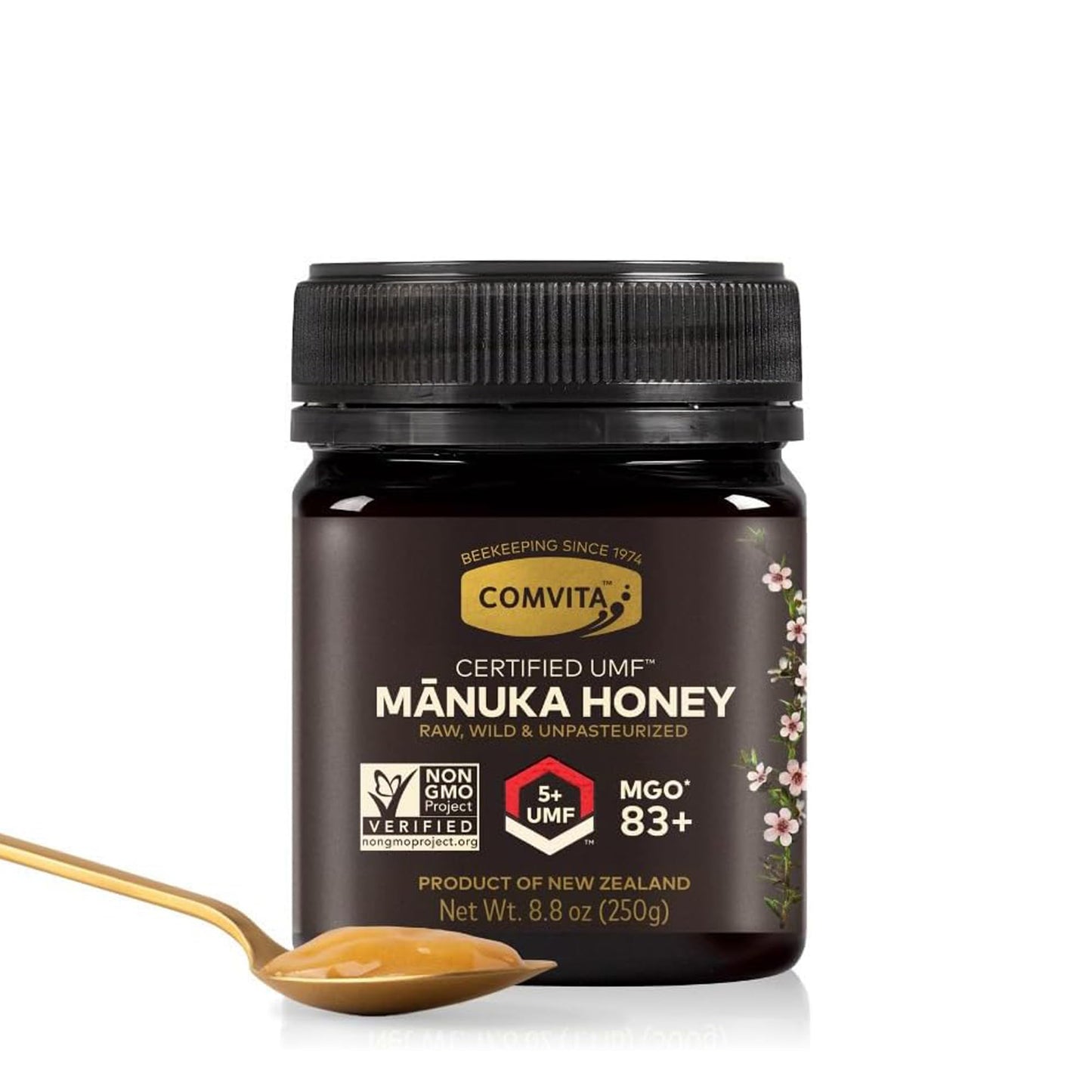 Comvita Certified Umf 5+ (Mgo 83+) Raw Manuka Honey, Non-Gmo Superfood For Daily Wellness, 8.8 Oz