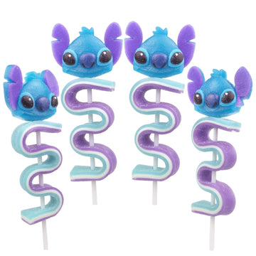 Lilo & Stitch Gummy Skewers, Character and Sour Belt Gummies, Individually Wrapped Candy Gifts, 4 Count Box