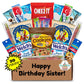 Hangry Kit Birthday Snack Box Gift For Your Sister - (20 Count) Happy Birthday Sister Gift From Sister Or Brother. Gift For Sist