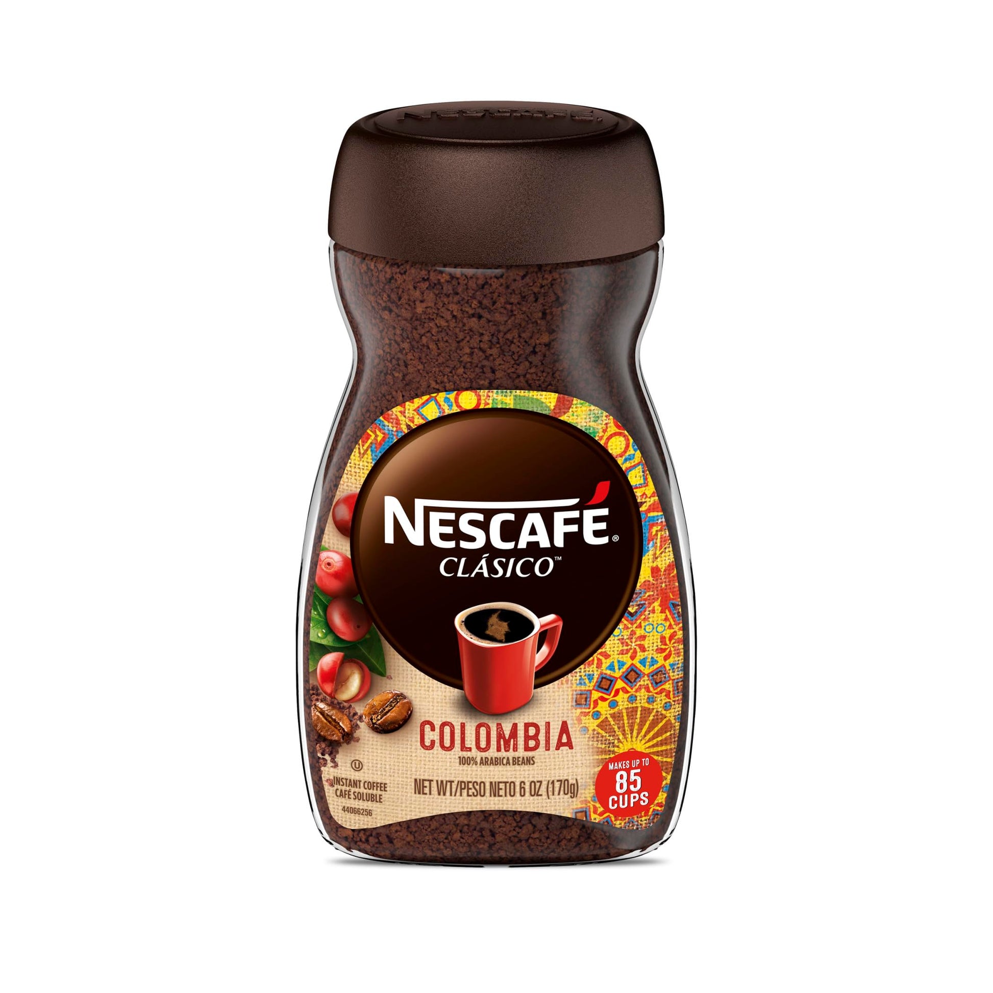 Nescaf   Cl  Sico Colombia, Medium Roast Instant Coffee, 6 Oz. Jar