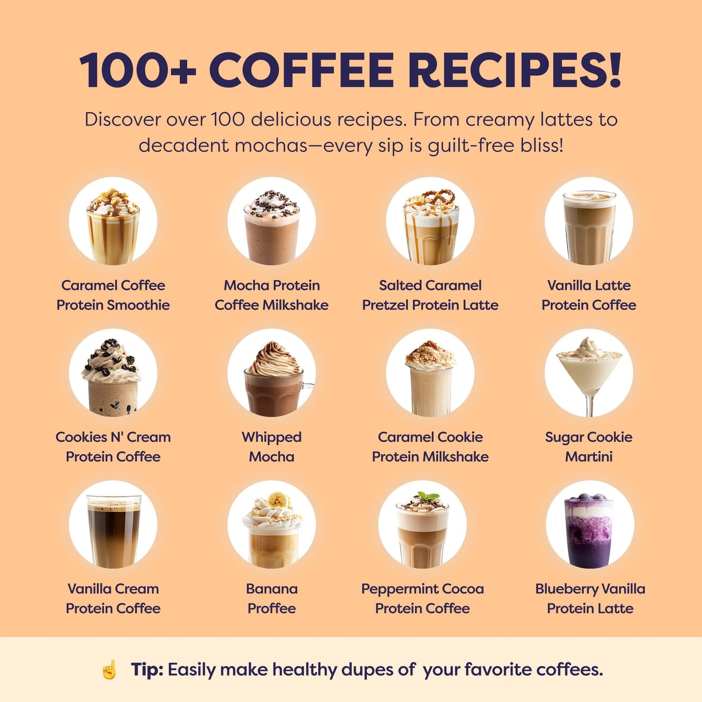 Salted Caramel Protein Iced Coffee - enhanced Whey Protein & Instant Iced Coffees - 100% Natural Cold Brew Coffee - Zero Artificial Flavors & Sweeteners  80 mg Caffeine  0g of Sugar  20 Servings