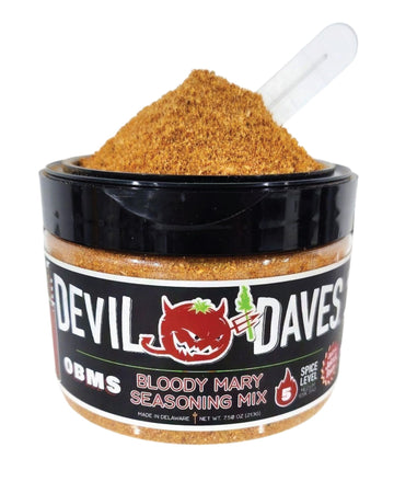 Devil Daves Dry Bloody Mary Seasoning, Medium, 7.5 Oz Tub, Scoop Included