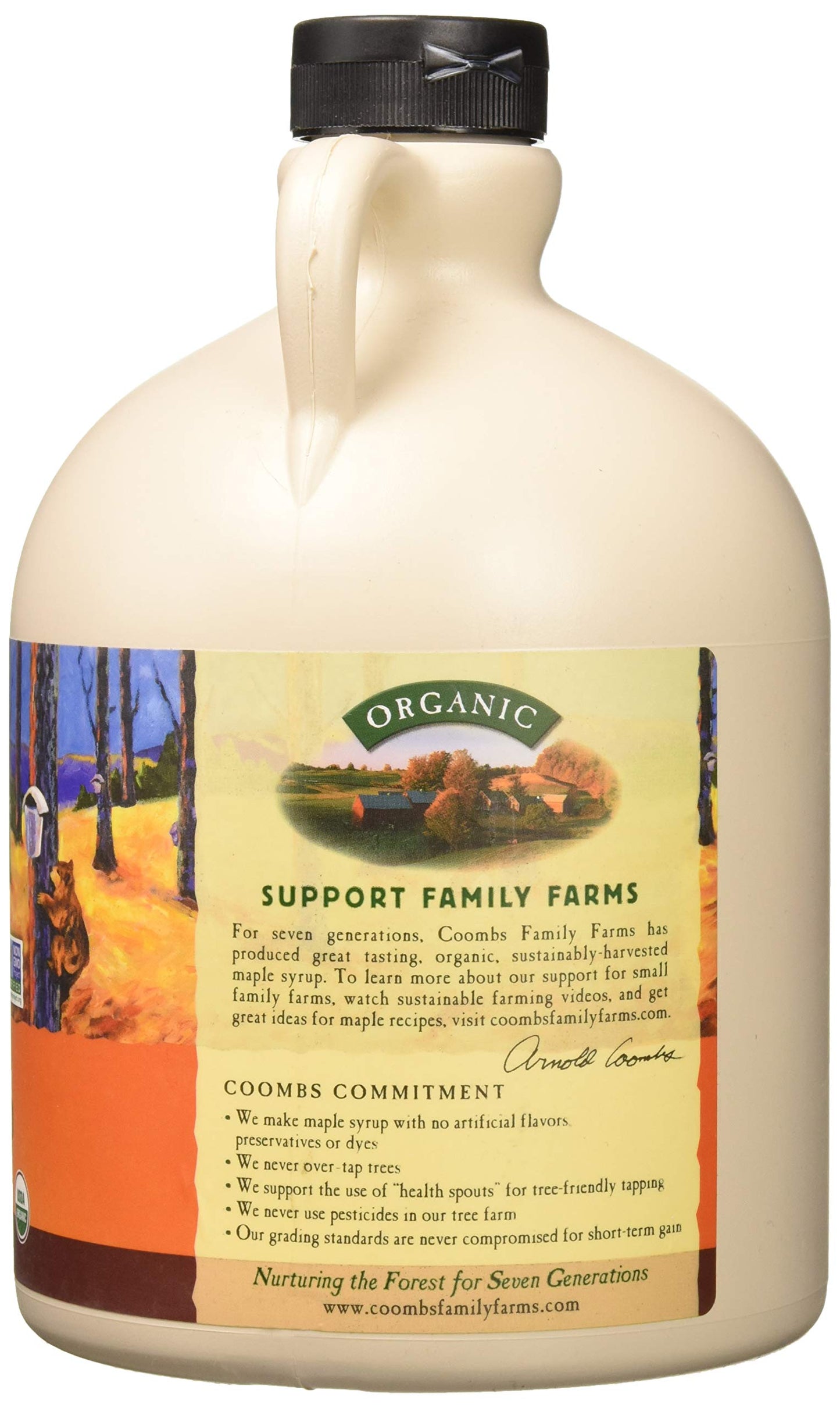 Coombs Family Farms Organic Maple Syrup, Grade A Dark, 64 Fl Oz, Robust Taste
