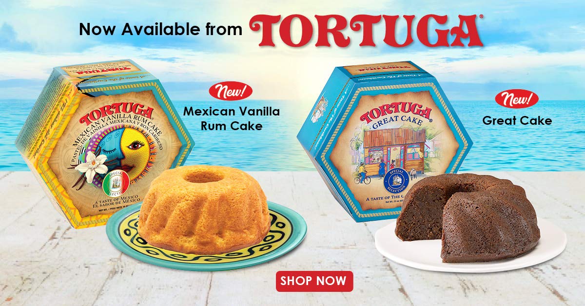 TORTUGA Caribbean spirit-inspired flavor Cake - Gourmet 4 oz Snack Cake - Perfect for Gifts and Baskets