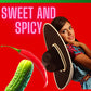 Food Crush Spicy Hot Chili Lime Pickle Kit + Cotton Candy Crunch Gift Pouch - 13 Pcs Variety Pack for Teens