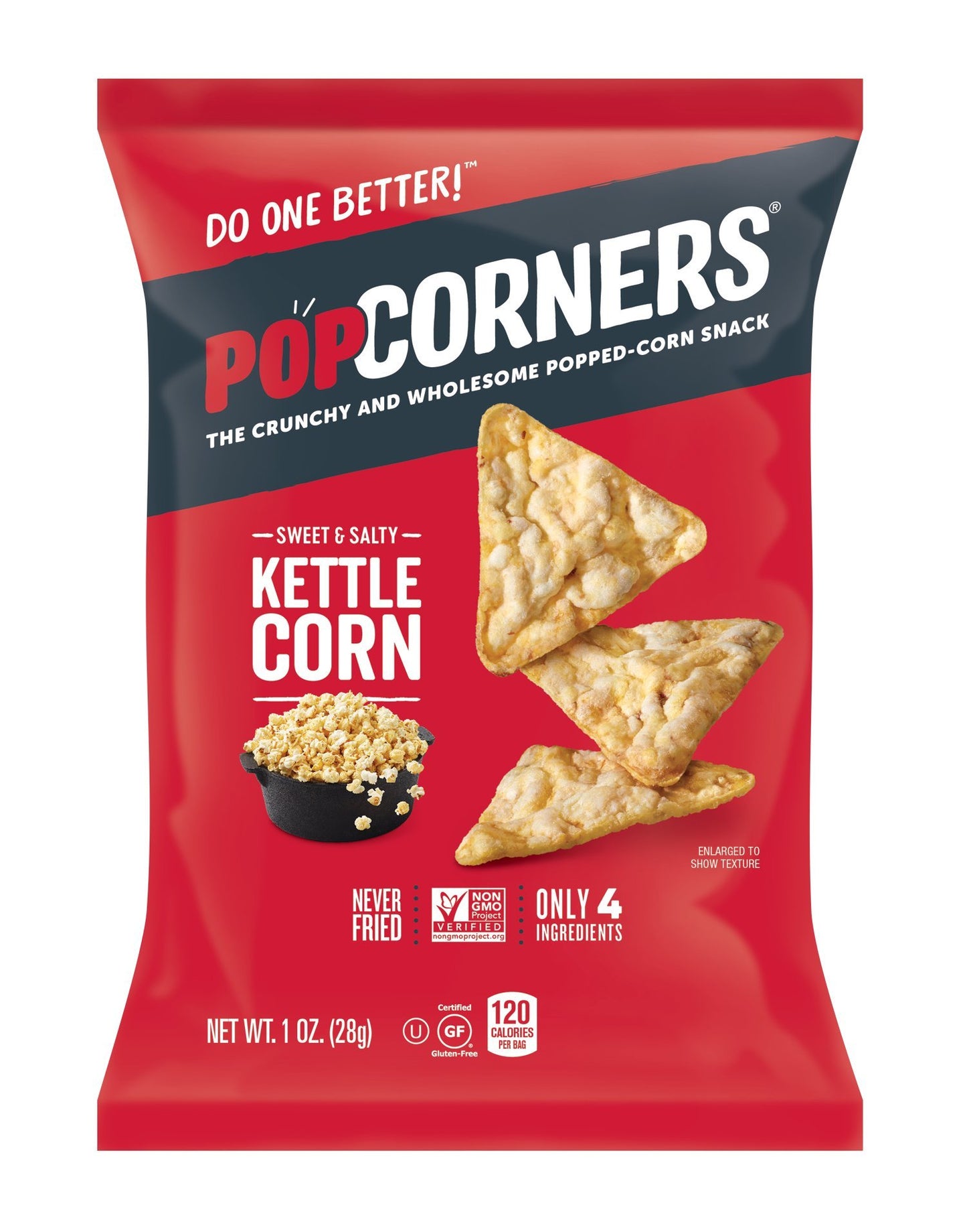 PopCorners Kettle Corn Snack Pack | Gluten Free, Vegan Snack | (40 Pack, 1 oz Snack Bags)