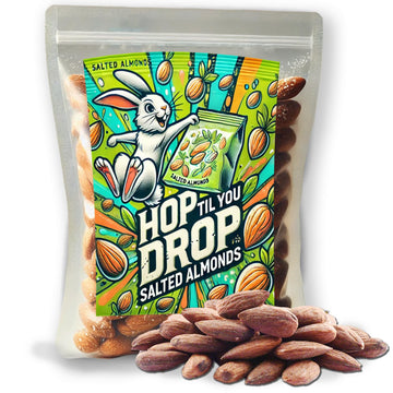 Gears Out Gourmet Salted Roasted Almonds Snack Pack - 8 oz Protein-Packed Treats for Easter Gifting