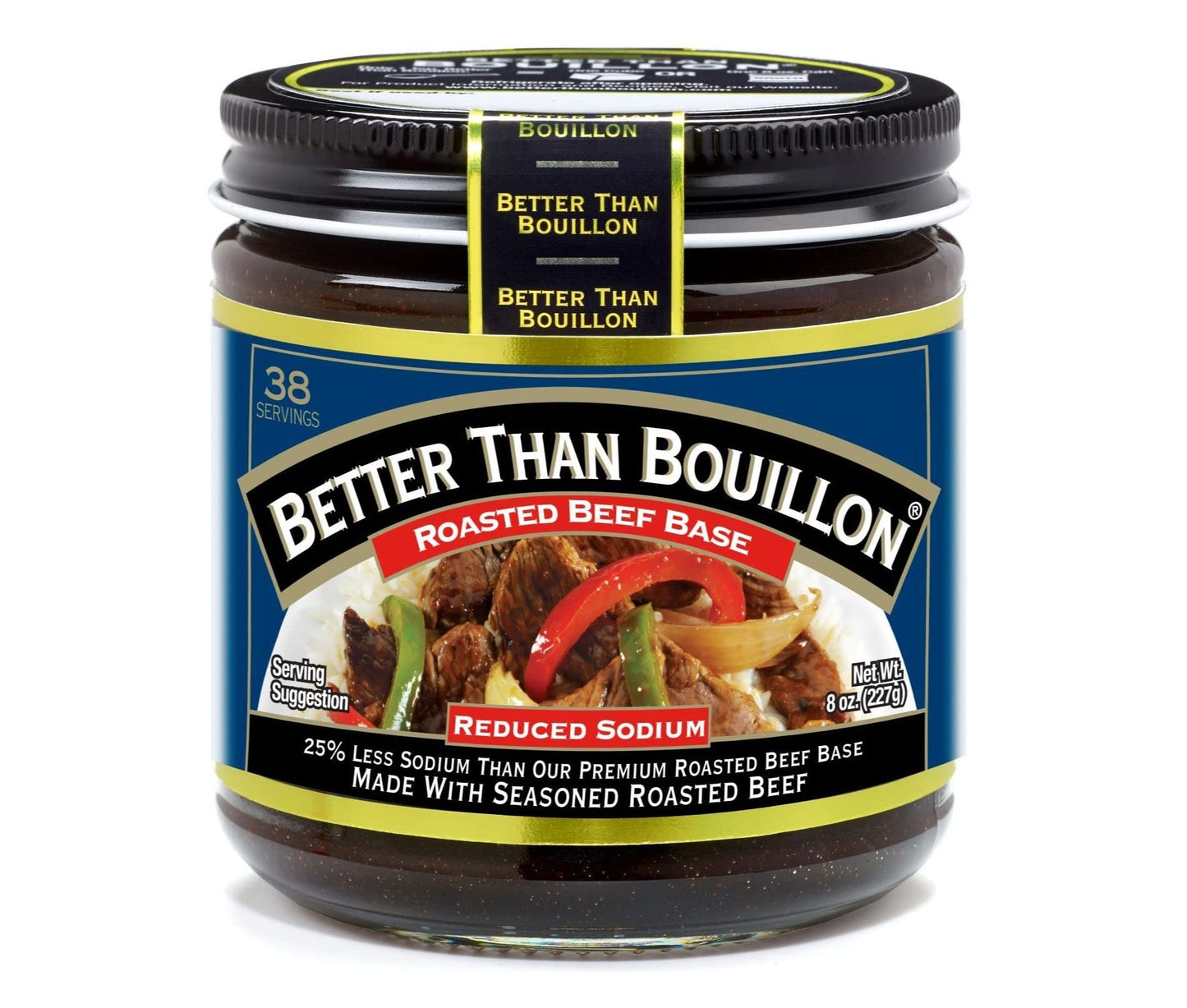 Better Than Bouillon All Natural Reduce Sodium Beef Base, 8 Ounce, Pack of 1