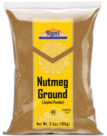 Rani Nutmeg (Jaiphul) Ground Powder Spice 3.5Oz (100G) ~ All Natural | Vegan | Gluten Friendly | Non-Gmo | Kosher | Indian Origin