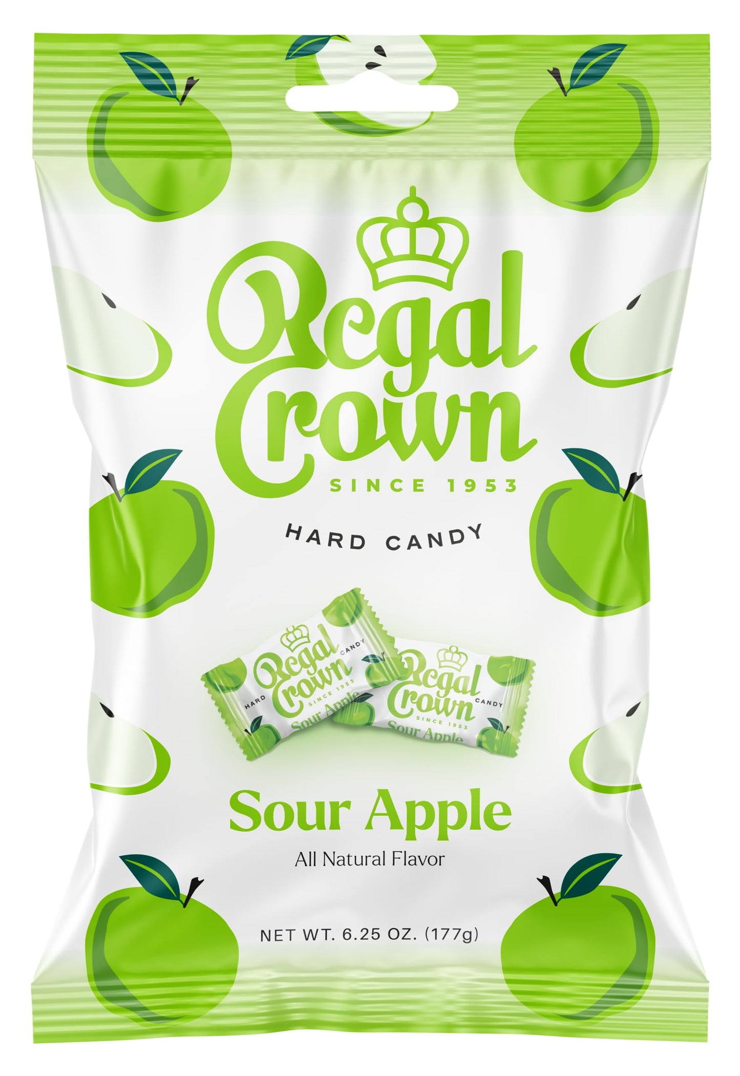 The Hampton Candy Company Sour Candy Variety Pack, 6.25 Ounce Bag (Pack of 4), G , Apple, Lemon & Cherry Flavors