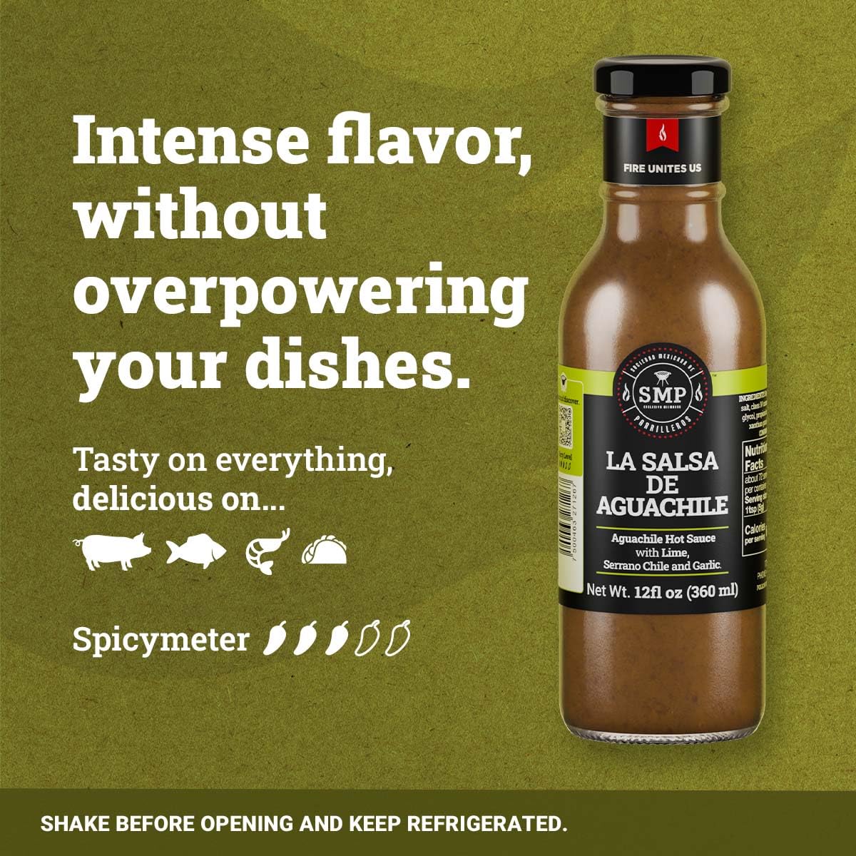 Sociedad Mexicana de Parrilleros SMP Aguachile Sauce – Creamy & Tangy Seafood Sauce – 12 oz