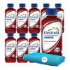 Electrolit Hibiscus-Jamaica Hydration Drink with Electrolytes 21 fl oz Plastic Bottles 9 Pack + 1 Microfiber Cooling Towel by KO